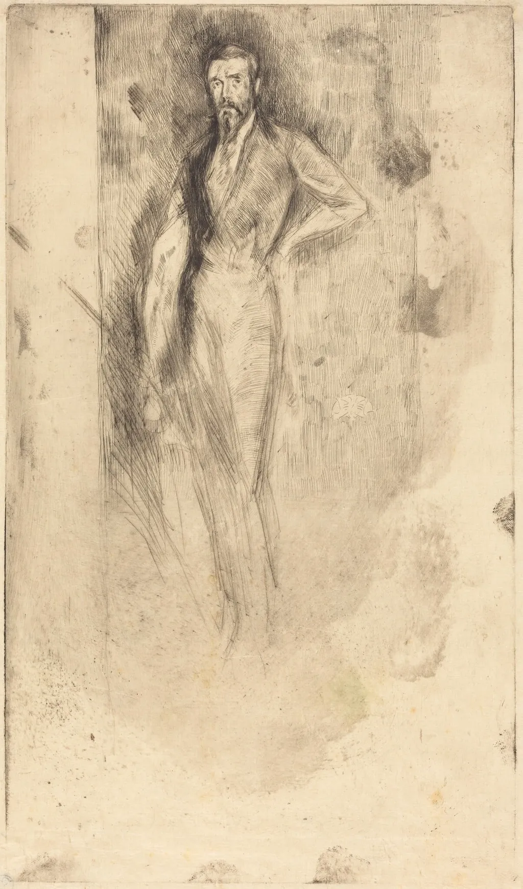 F. R. Leyland, by James McNeill Whistler, ink, 1872