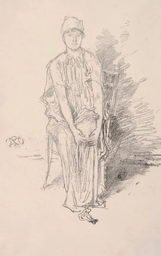 Figure Study, by James McNeill Whistler, 1890