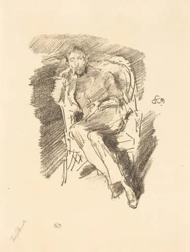 Firelight: Joseph Pennell, No. 2, by James McNeill Whistler