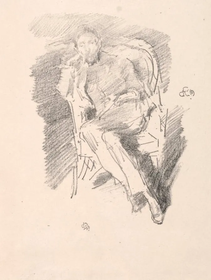 Firelight - Joseph Pennell, No. 2, by James McNeill Whistler, 1896