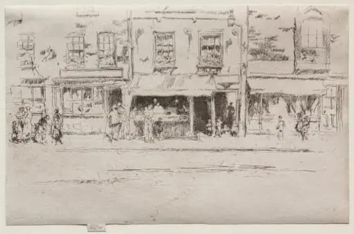 Fish Shop, Chelsea, by James McNeill Whistler