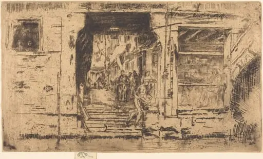 Fish-Shop, Venice, by James McNeill Whistler