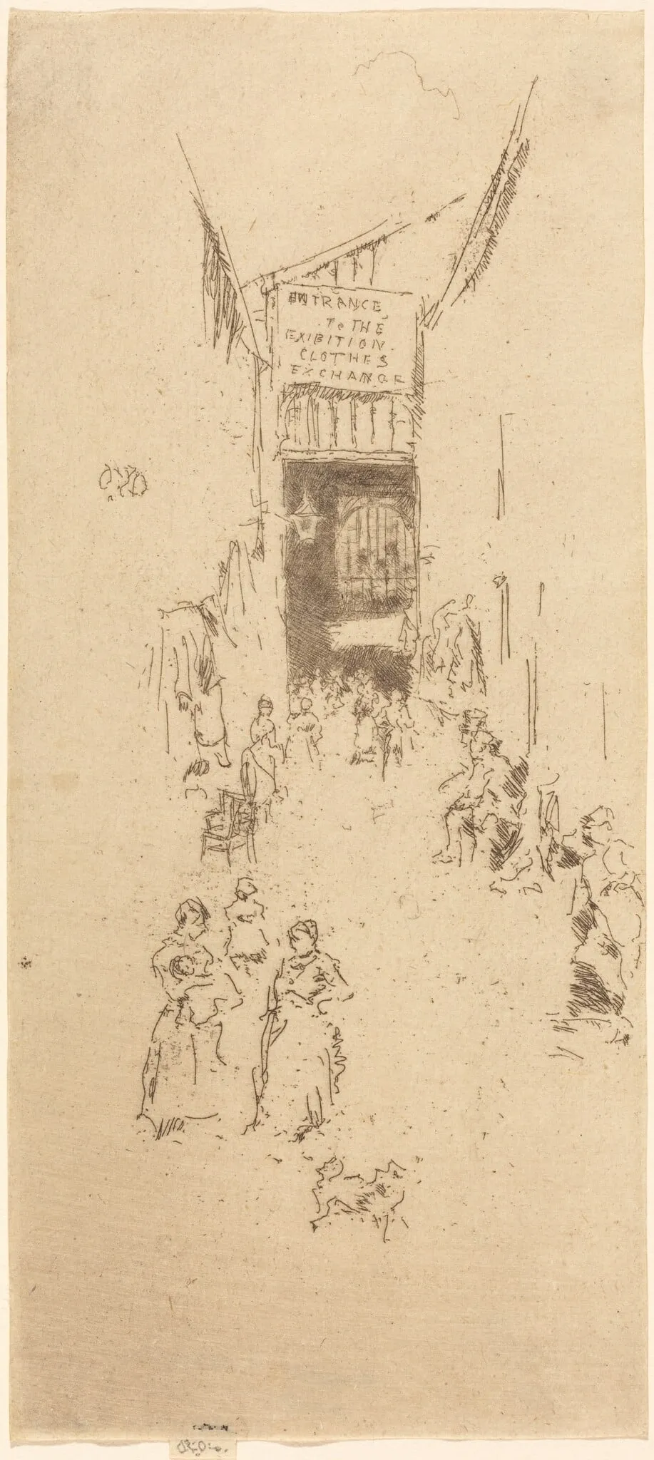 Fleur de Lys Passage, by James McNeill Whistler, ink, 1887