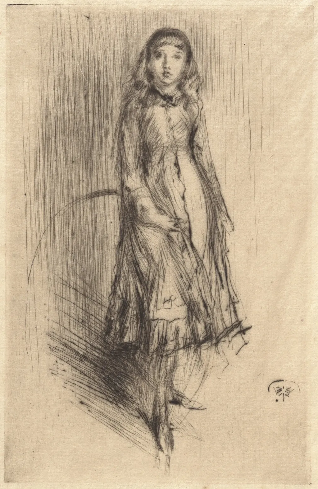 Florence Leyland, by James McNeill Whistler, ink, 1873