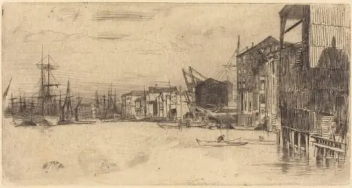 Free Trade Wharf, by James McNeill Whistler