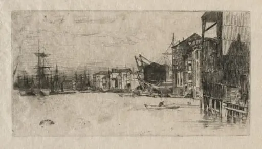 Free Trade Wharf, by James McNeill Whistler