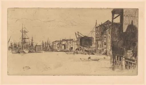 Free Trade Wharf, by James McNeill Whistler