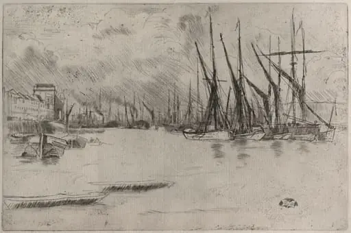 From Pickle Herring Stairs, by James McNeill Whistler