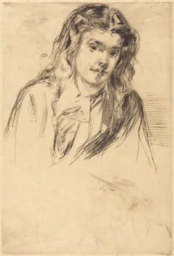 Fumette's Bent Head, by James McNeill Whistler