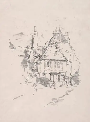 Gabled Roofs, Vitré, by James McNeill Whistler