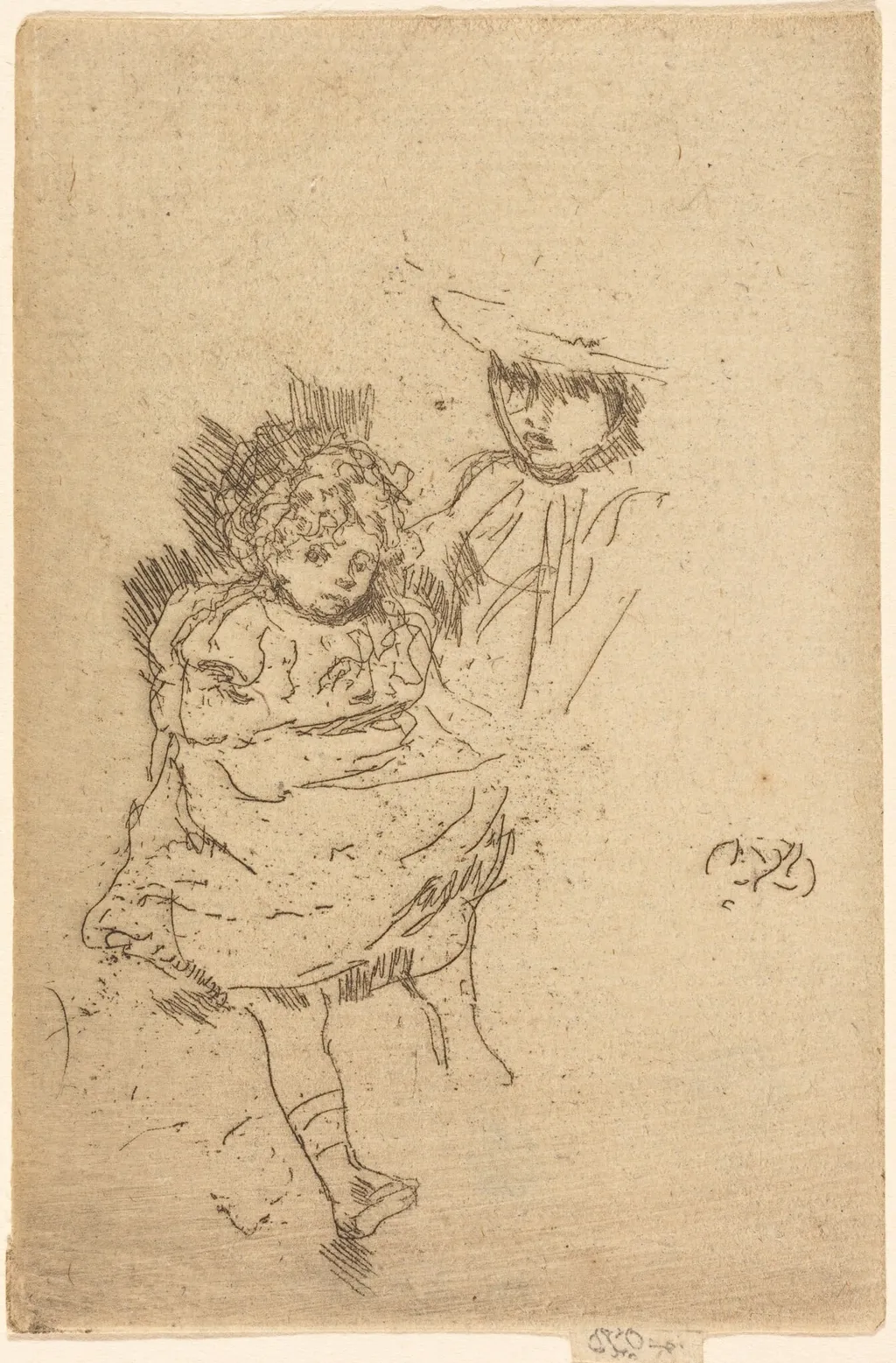 Gipsy Baby, by James McNeill Whistler, ink, 1868