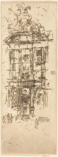 Gold-House, Brussels, by James McNeill Whistler