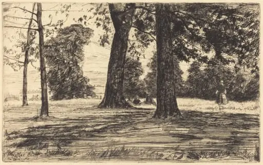 Greenwich Park, by James McNeill Whistler