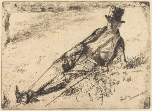 Greenwich Pensioner, by James McNeill Whistler