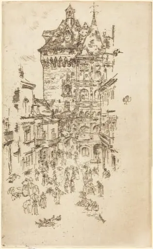 Hotel de Ville, Loches, by James McNeill Whistler