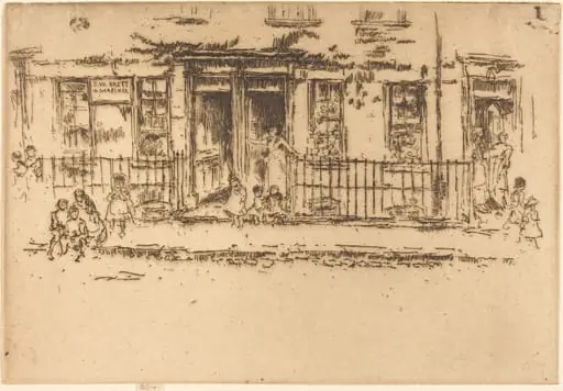 Justice Walk - Chelsea, by James McNeill Whistler