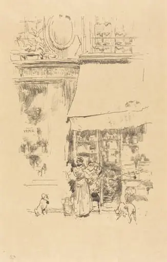 La Fruitière de la rue de Grenelle, by James McNeill Whistler