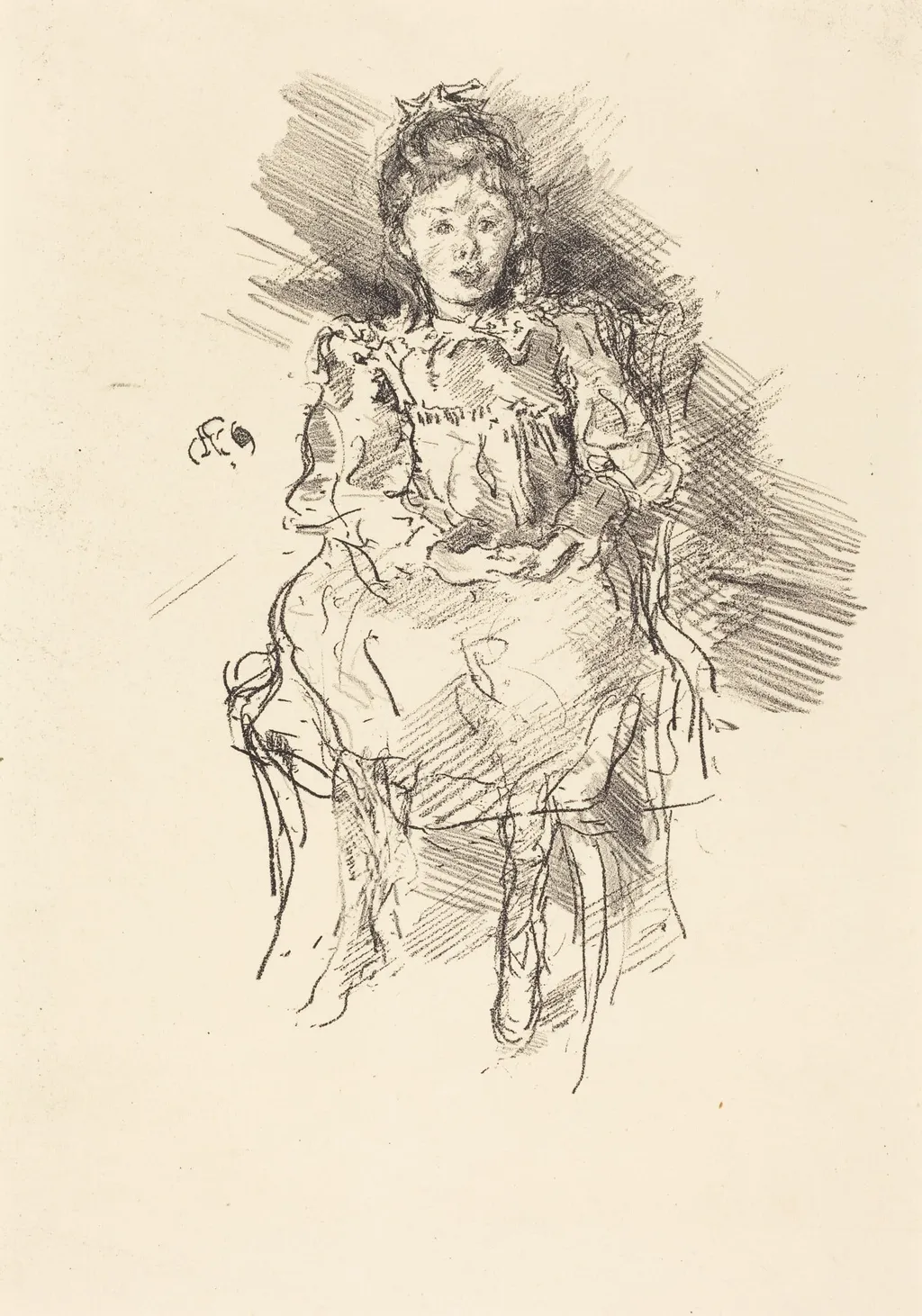 Little Dorothy, by James McNeill Whistler, ink, 1896