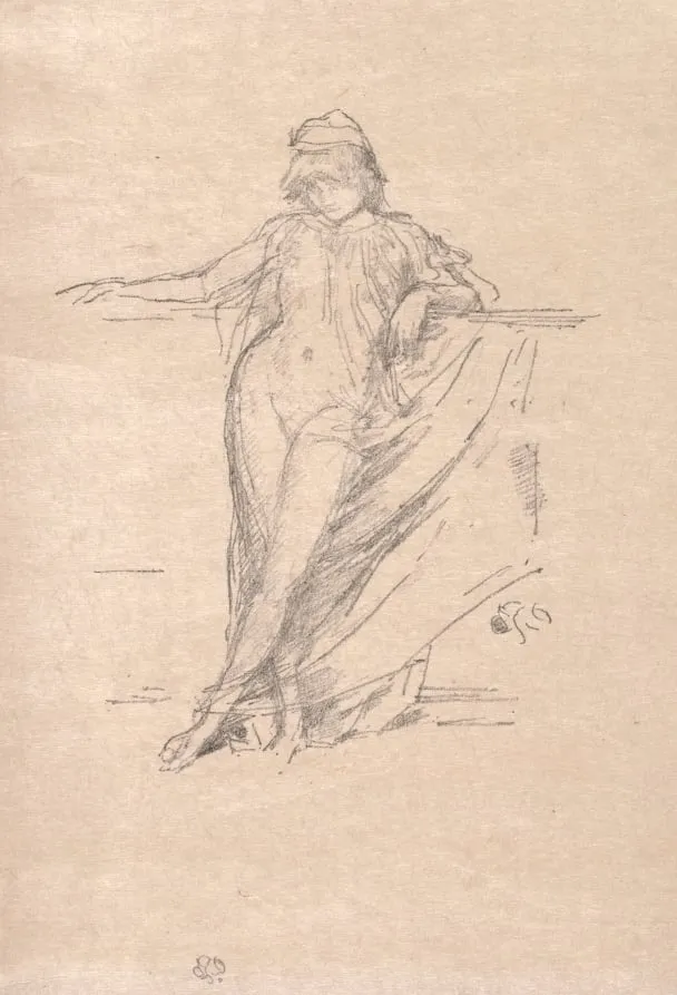 Little Draped Figure Leaning, by James McNeill Whistler, 1894