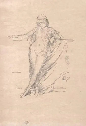 Little Draped Figure Leaning, by James McNeill Whistler