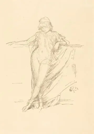 Little Draped Figure, Leaning, by James McNeill Whistler