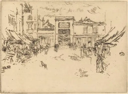 Little Market Place, Tours, by James McNeill Whistler