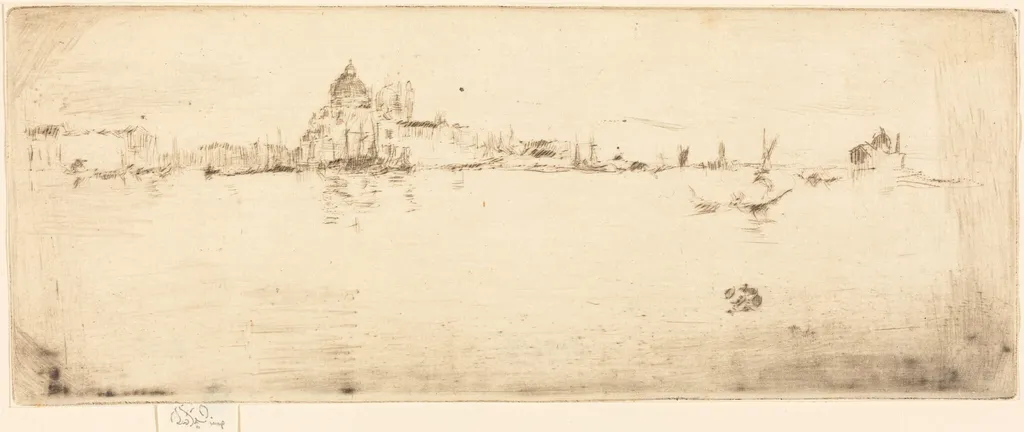 Little Salute, by James McNeill Whistler, ink, 1880