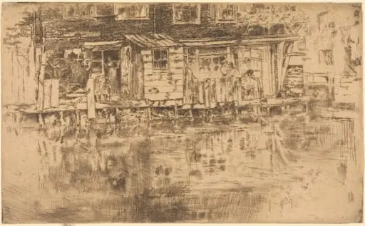 Long House - Dyer's - Amsterdam, by James McNeill Whistler