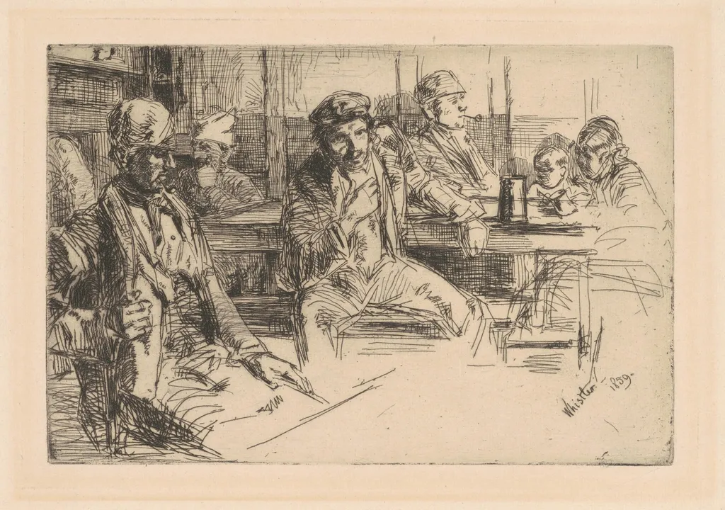 Longshoremen, by James McNeill Whistler, ink, 1859