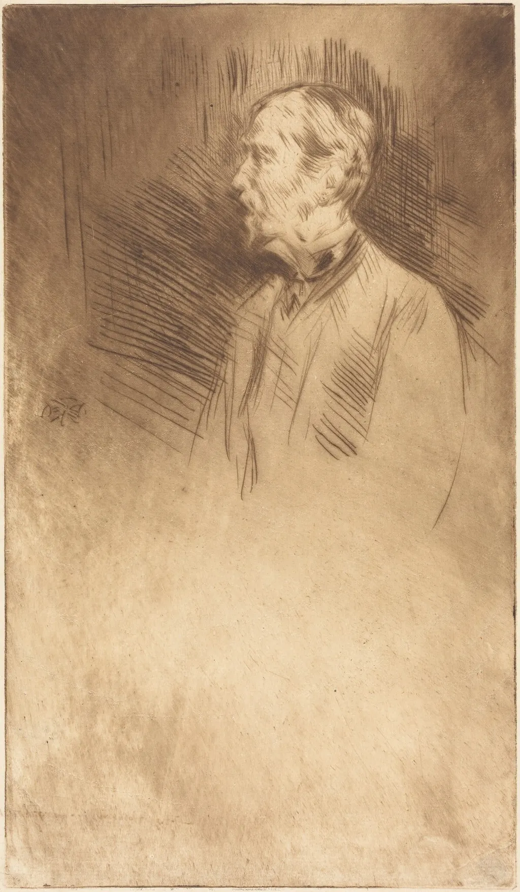 Lord Wolseley, by James McNeill Whistler, ink, 1877
