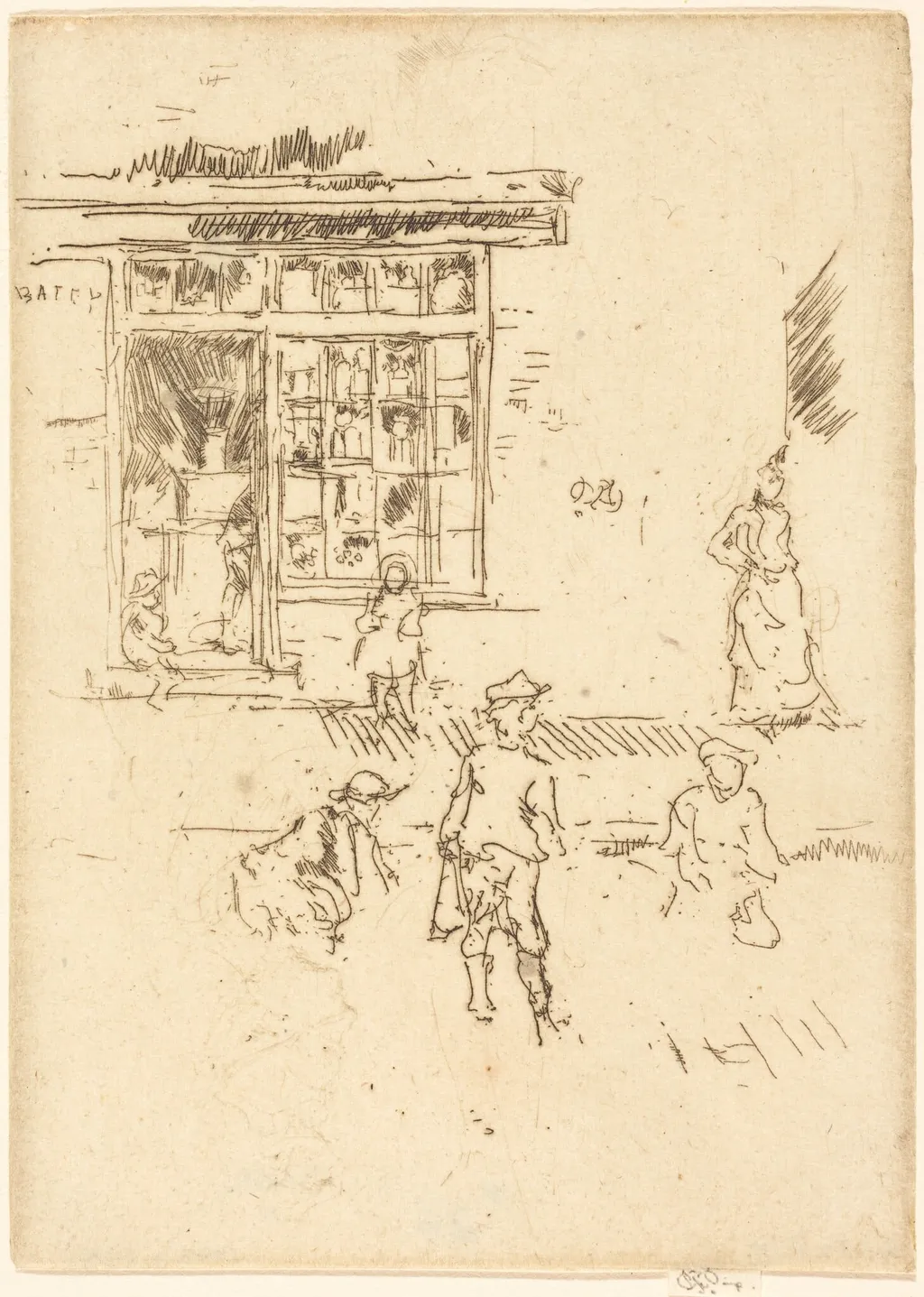 Marbles, by James McNeill Whistler, ink, 1887