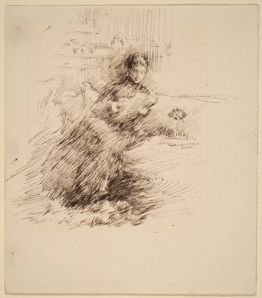 Miss Cumberlege, by James McNeill Whistler, ink, 1882