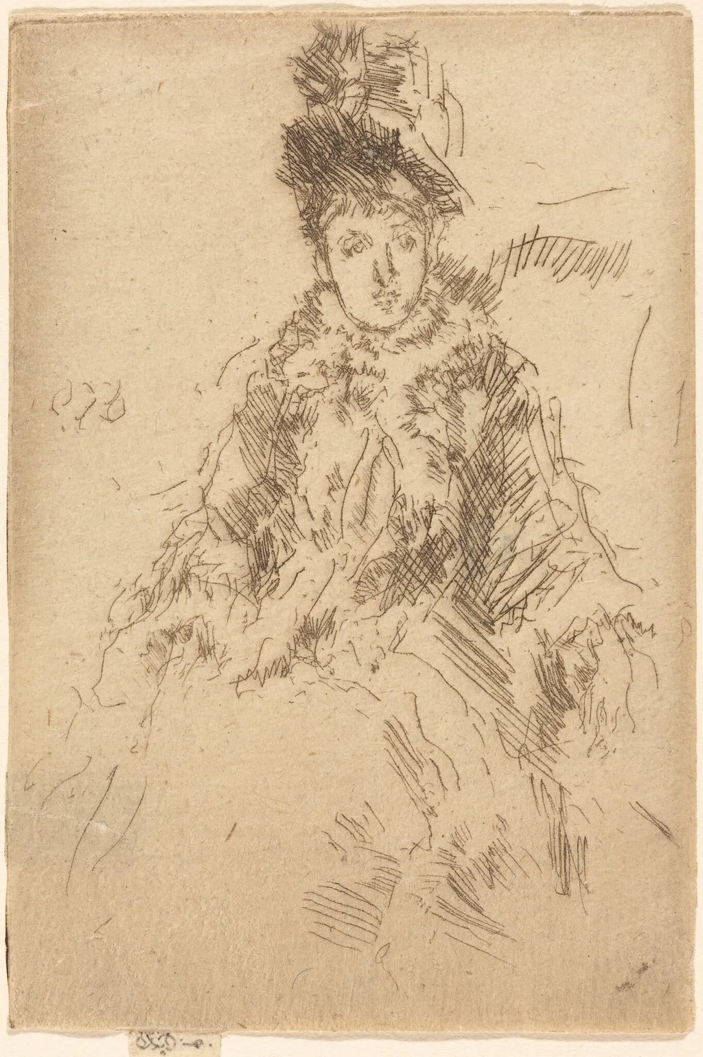 Miss Lenoir, by James McNeill Whistler, ink, 1887