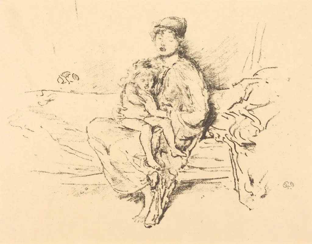 Mother and Child, No. 2, by James McNeill Whistler, ink, 1893