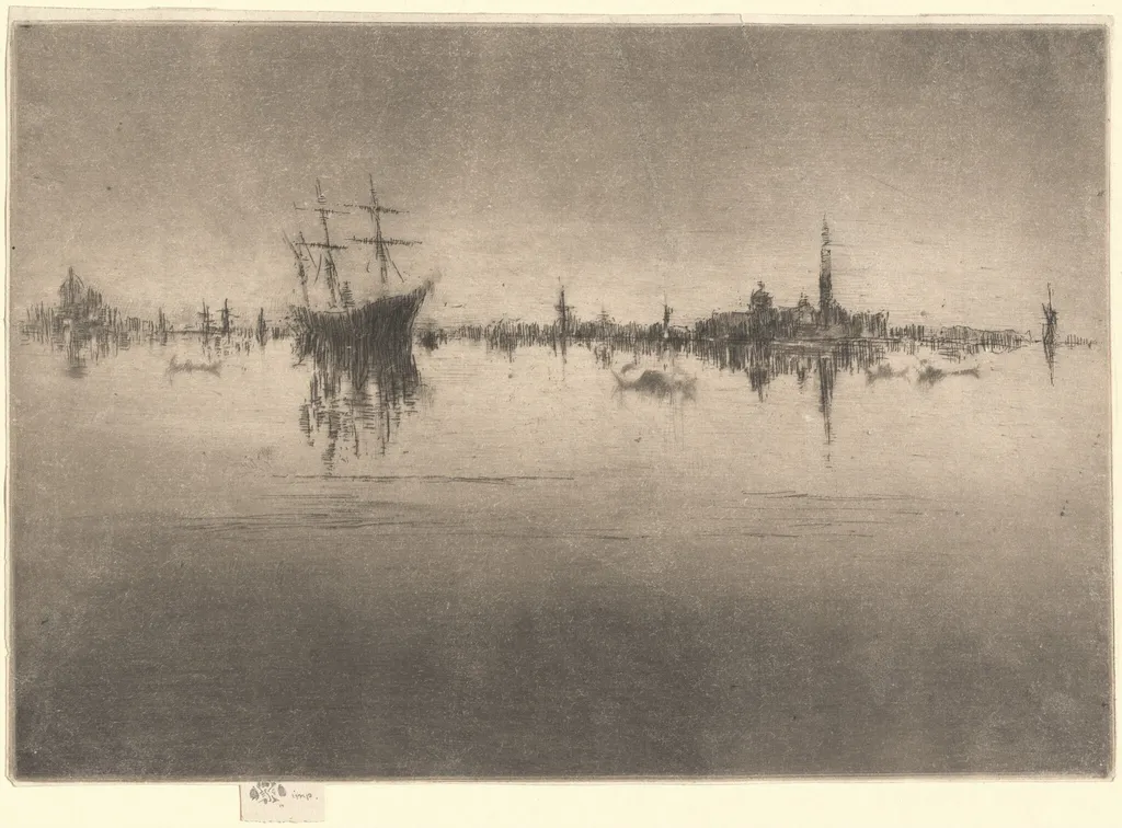 Nocturne, by James McNeill Whistler, ink, 1880