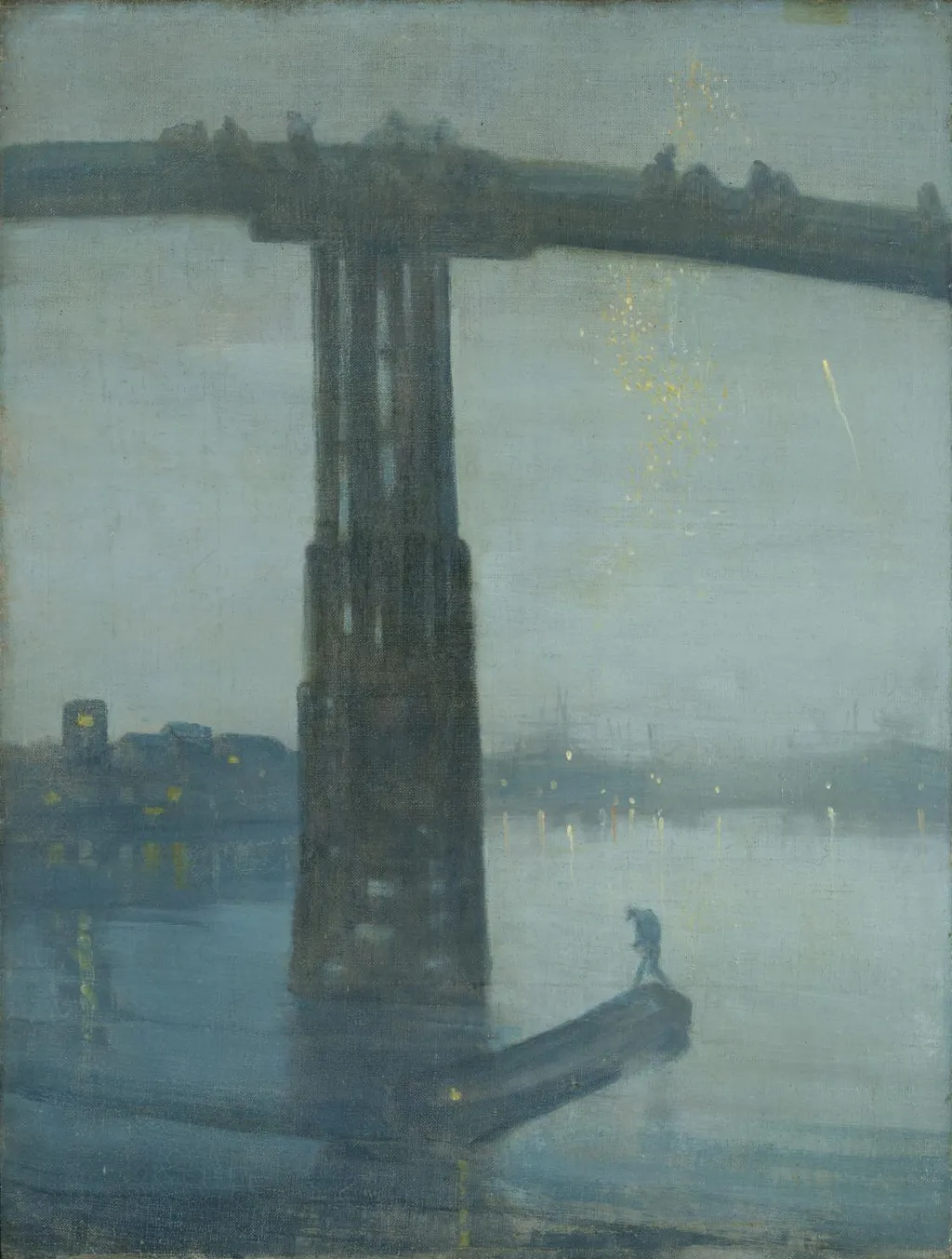 Nocturne: Blue and Gold – Old Battersea Bridge, by James McNeill Whistler, oil, 1872