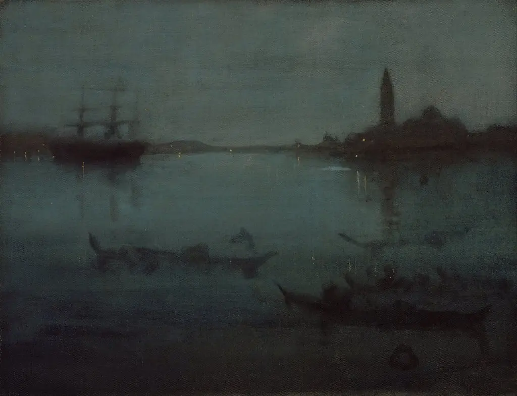 Nocturne in Blue and Silver: The Lagoon, Venice, by James McNeill Whistler