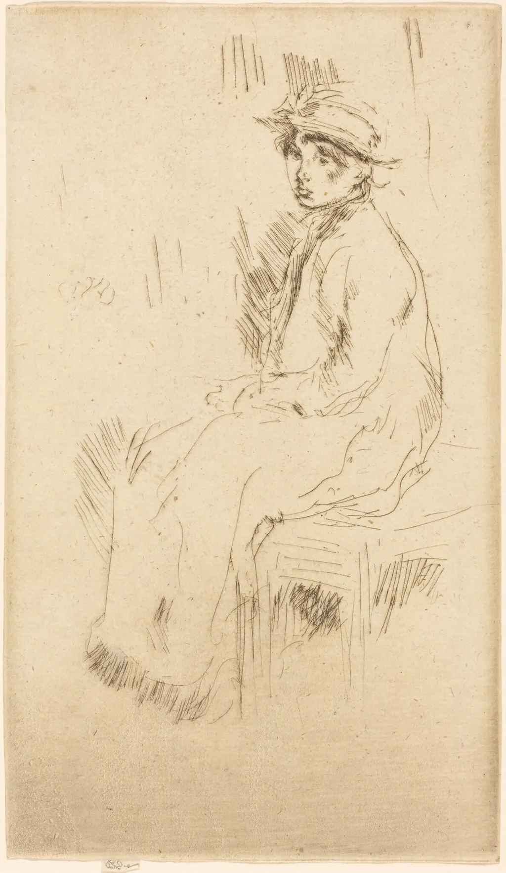 Nora Quinn, by James McNeill Whistler, ink, 1868
