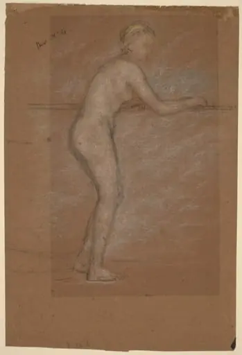 Nude Leaning on a Rail [recto], by James McNeill Whistler