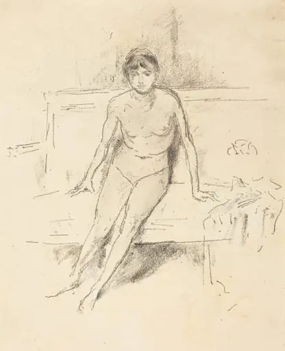 Nude Model on an Empire Sofa, by James McNeill Whistler