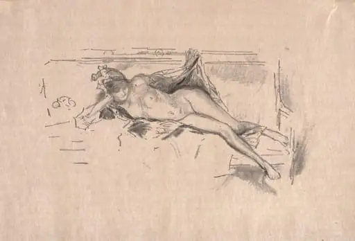 Nude Model Reclining, by James McNeill Whistler
