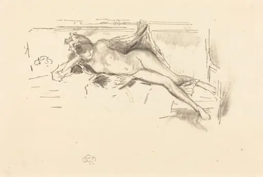 Nude Model, Reclining, by James McNeill Whistler