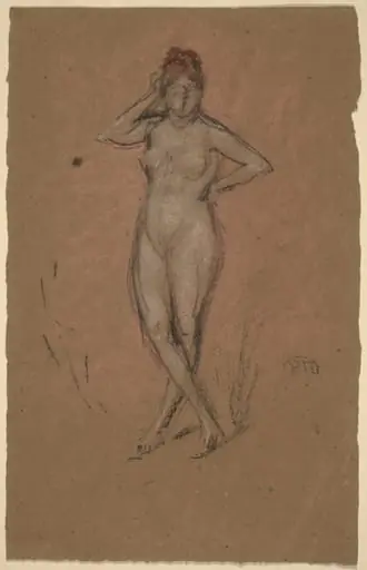 Nude Standing with Legs Crossed, by James McNeill Whistler