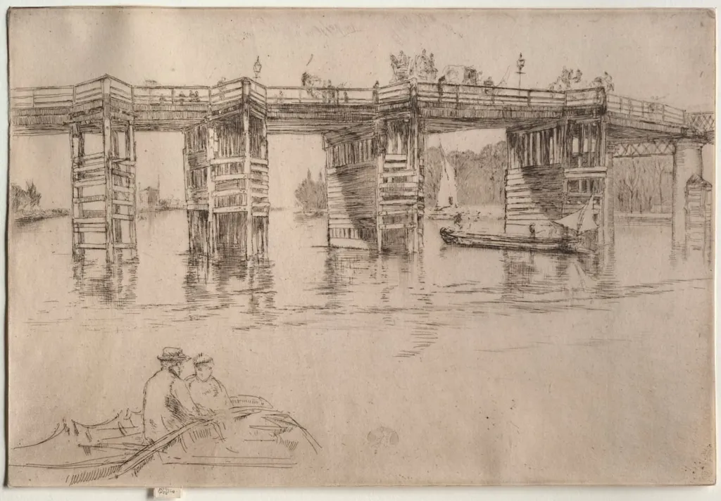 Old Putney Bridge, by James McNeill Whistler, 1879