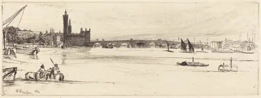 Old Westminster Bridge, by James McNeill Whistler