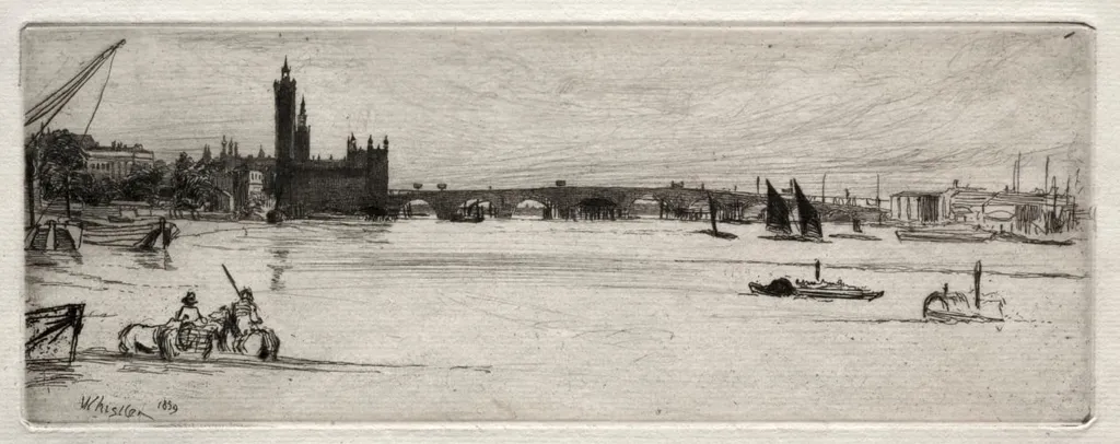 Old Westminster Bridge, by James McNeill Whistler, 1871