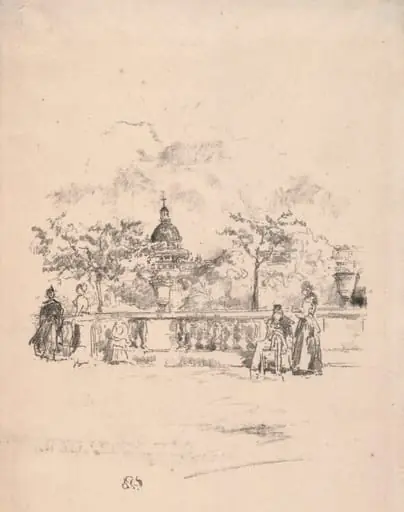 Pantheon from the Terrace of the Luxembourg Gardens, by James McNeill Whistler