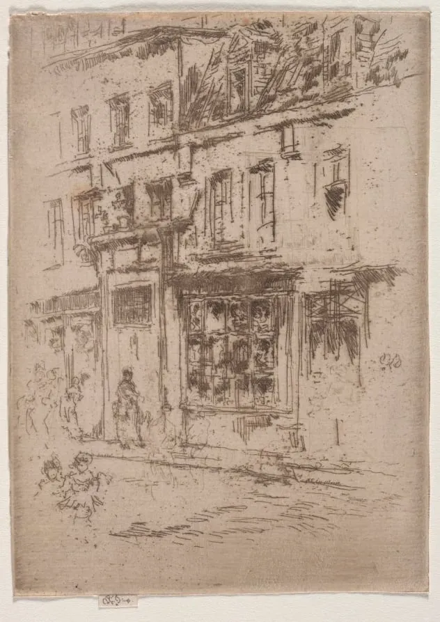 Petite Rue au Beurre, Brussels, by James McNeill Whistler, 1887