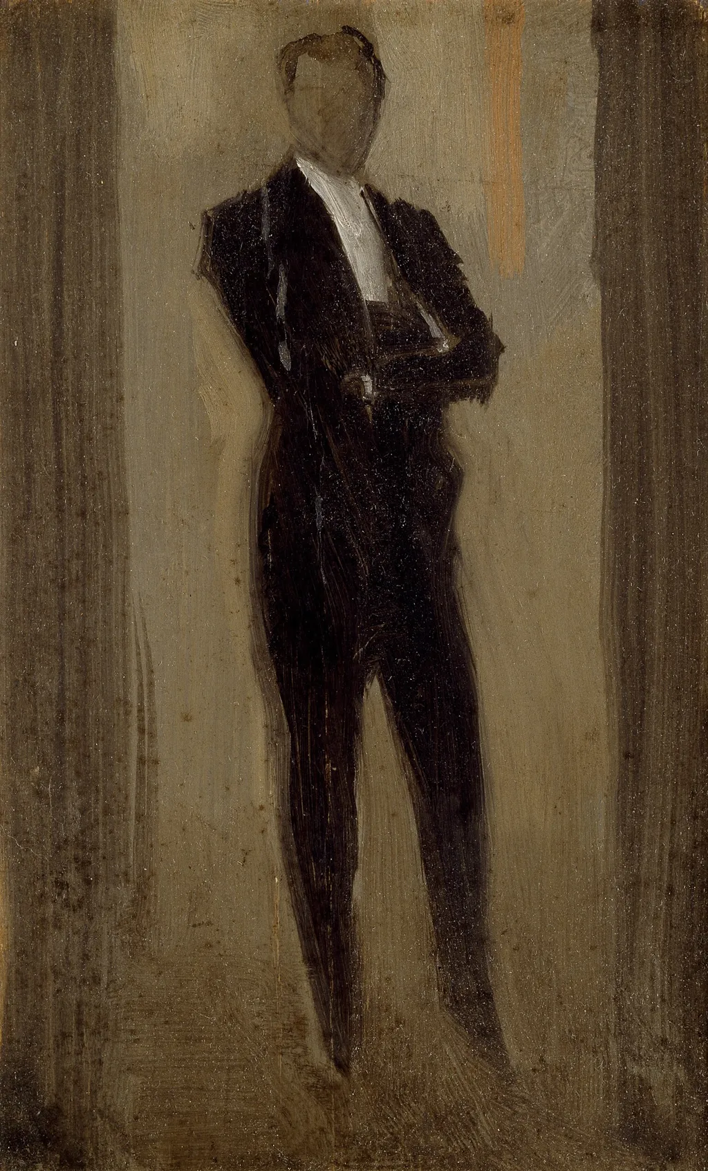 Portrait of a Man in Evening Dress, by James McNeill Whistler, oil, 1890