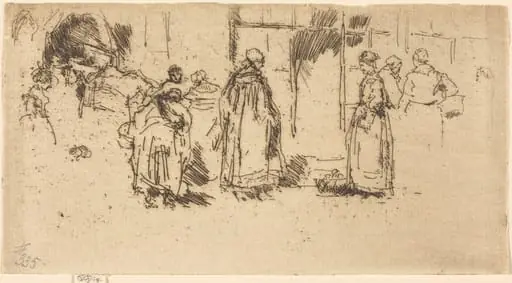 Poultry-Market, Loches, by James McNeill Whistler